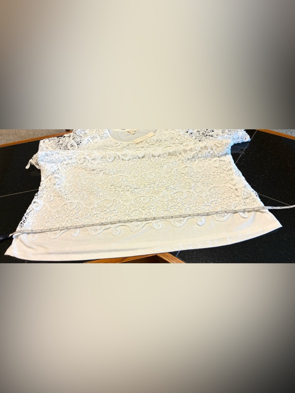 Adiva Top Lined White Lace short Sleeve White SZ. 3X NWT - Picture 11 of 14